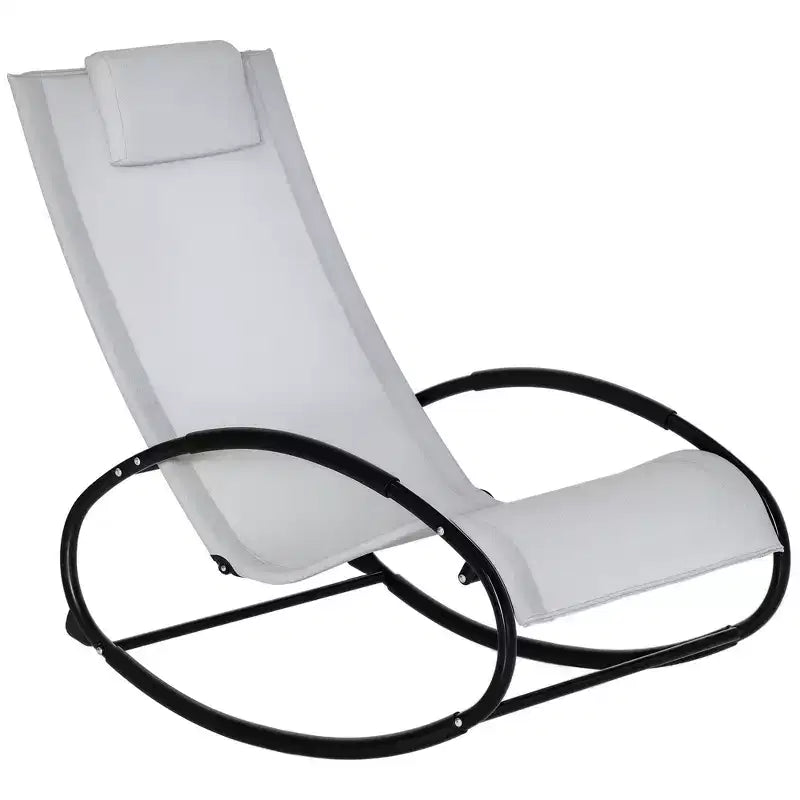 Sdraio a Dondolo da Esterno per Prendere il Sole, Piscina, Spiaggia, Veranda con Cuscino e Rete Traspirante, Dondolo Prendisole
