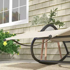 Rocking Chair, Zero Gravity Patio Chaise Sun Lounger, Outdoor Rocker, UV Water Resistant, Pillow for Sunbathing, Lawn, Garden or Pool