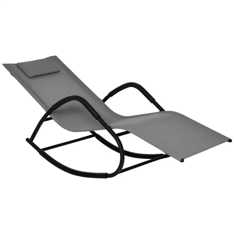 Sedia a dondolo, Chaise longue da esterno Zero Gravity, Dondolo da esterno, Resistente ai raggi UV e all'acqua, Cuscino per prendere il sole, Prato, Giardino o Piscina