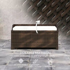Outdoor Wicker Storage Bench with Storage & Cushion