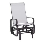 Gliding Lounger Chair, Single Rocker with Lightweight Metal & Mesh Construction