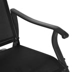 4 Pieces Gliders Set, Outdoor Furniture Sets with 2-Person Glider Patio Bench, Single Sling Chair and Glass Coffee Table for Backyard, Lawn and Garden