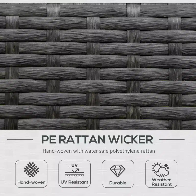2 Piece Outdoor Wicker Rocking Chairs Rattan Porch Rockers with Cushions, Aluminum Frame for Garden, Patio