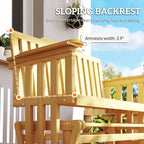 Dondolo a 2 posti per patio con design ad asciugatura rapida e ampi braccioli, divanetto a dondolo per giardino, cortile, portico