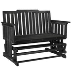 2-Person Patio Swing Glider Bench with Quick Drying Design and Wide Armrest Rocking Chair Loveseat for Backyard Garden Porch