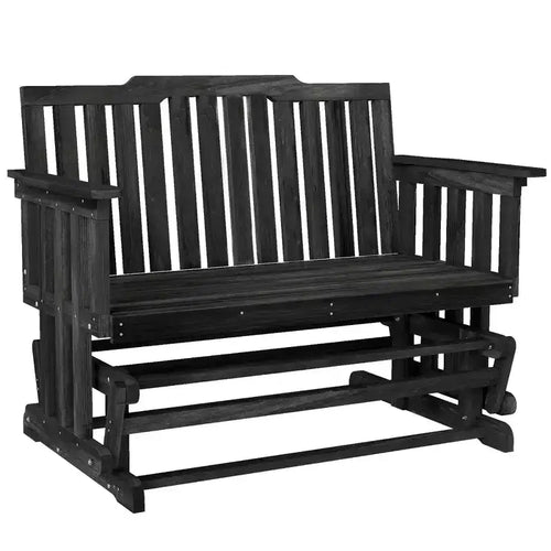 2-Person Patio Swing Glider Bench with Quick Drying Design and Wide Armrest Rocking Chair Loveseat for Backyard Garden Porch