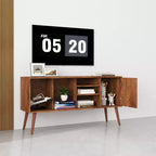 CLIHOME TV Stands and Consoles Table With 1 Storage and 3 Shelves Storage Cabinet for Living Room Entry