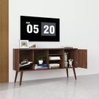 CLIHOME TV Stands and Consoles Table With 1 Storage and 3 Shelves Storage Cabinet for Living Room Entry