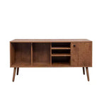CLIHOME TV Stands and Consoles Table With 1 Storage and 3 Shelves Storage Cabinet for Living Room Entry