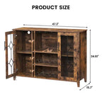 COZONY Mobile Bar da Vino con luci a LED, Mobile Liquori Moderno con Porta Bicchieri e Scaffale Portabottiglie, Credenza Contenitore per Caffè e Buffet per Sala da Pranzo