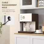 Mobile dispensa alto 169 cm per cucina, credenza da cucina, mobile per microonde con ripiani regolabili per sala da pranzo