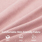 Poltrona reclinabile GustoWave, poltrona girevole a 360° per adulti con schienale e poggiapiedi regolabili, poltrona accogliente rivestita in velluto a coste, rosa