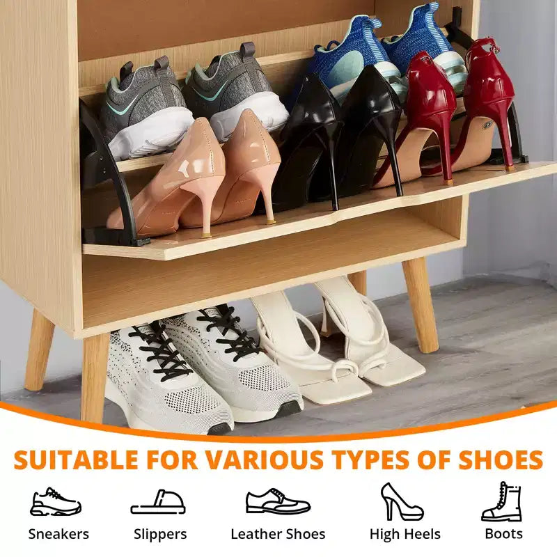 Hidden Shoe Storage with 3 Flip Rattan Flip-Drawer and Anti-Tip Design, Shoe Cabinet for Entryway, Hallway, 15-20 Pairs Storage Organizer