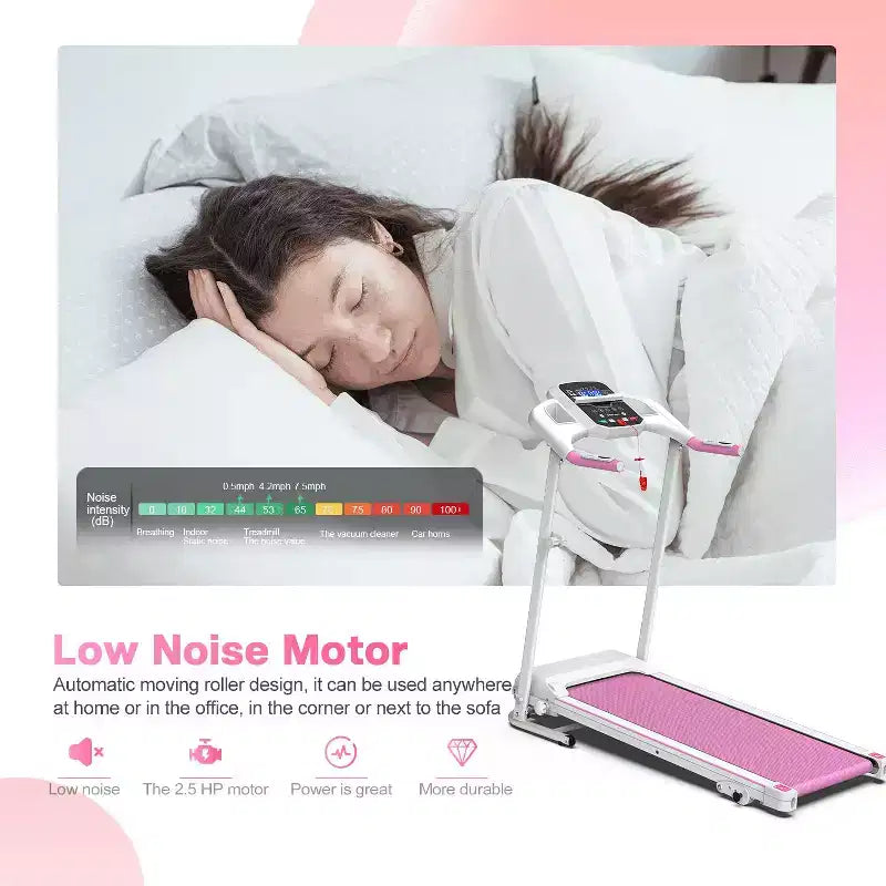 Tapis roulant elettrico pieghevole FYC per casa, 2.5HP silenzioso 12 km/h con sensore di frequenza cardiaca e display LCD