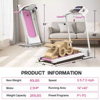 Tapis roulant elettrico pieghevole FYC per casa, 2.5HP silenzioso 12 km/h con sensore di frequenza cardiaca e display LCD