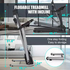 Tapis roulant elettrico pieghevole FYC per casa, 2.5HP silenzioso 12 km/h con sensore di frequenza cardiaca e display LCD