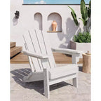 Acekool Sedie Pieghevoli Adirondack set da 2, Sedia da Esterno in Plastica HDPE con Texture Legno, 172kg, per Patio/Terrazza/Giardino