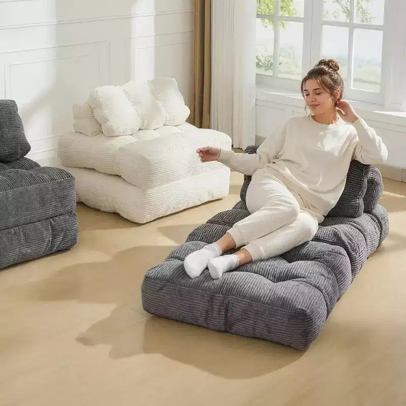 Divano Letto Pieghevole Versatile con Supporto per Cuscino | Poltrona Letto Convertibile per Soggiorno, Dormitorio | Lavabile in Lavatrice e Portatile