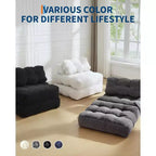 Divano Letto Pieghevole Versatile con Supporto per Cuscino | Poltrona Letto Convertibile per Soggiorno, Dormitorio | Lavabile in Lavatrice e Portatile