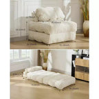 Divano Letto Pieghevole Versatile con Supporto per Cuscino | Poltrona Letto Convertibile per Soggiorno, Dormitorio | Lavabile in Lavatrice e Portatile