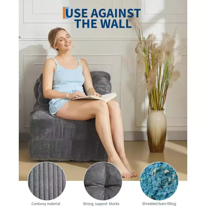 Divano Letto Pieghevole Versatile con Supporto per Cuscino | Poltrona Letto Convertibile per Soggiorno, Dormitorio | Lavabile in Lavatrice e Portatile