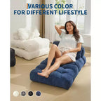 Divano Letto Pieghevole Versatile con Supporto per Cuscino | Poltrona Letto Convertibile per Soggiorno, Dormitorio | Lavabile in Lavatrice e Portatile