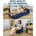 Divano Letto Pieghevole Versatile con Supporto per Cuscino | Poltrona Letto Convertibile per Soggiorno, Dormitorio | Lavabile in Lavatrice e Portatile