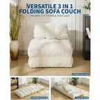 Divano Letto Pieghevole Versatile con Supporto per Cuscino | Poltrona Letto Convertibile per Soggiorno, Dormitorio | Lavabile in Lavatrice e Portatile