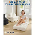 Divano Letto Pieghevole Versatile con Supporto per Cuscino | Poltrona Letto Convertibile per Soggiorno, Dormitorio | Lavabile in Lavatrice e Portatile