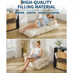 Divano Letto Pieghevole Versatile con Supporto per Cuscino | Poltrona Letto Convertibile per Soggiorno, Dormitorio | Lavabile in Lavatrice e Portatile