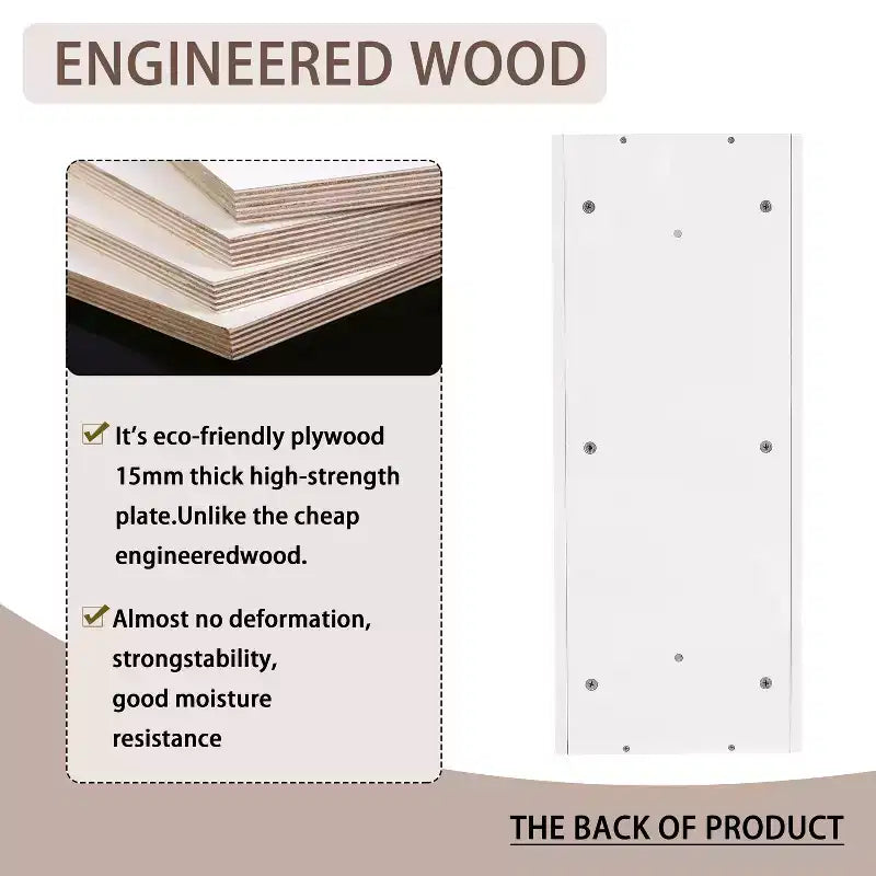 3-Tier Bathroom Corner Shelves, 12 Wall-Mounted Storage Rack with Hair Dryer Shelves,Side Cabinet Organizer,Wood Corner Shelf for Small Spaces Decor