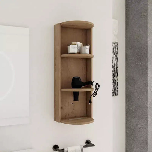 Mensole angolari da bagno a 3 livelli, 12 portaoggetti a parete con mensole per asciugacapelli, organizer per mobile laterale, mensola angolare in legno per l'arredamento di piccoli spazi
