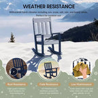 WestinTrends Malibu Outdoor HDPE Plastic Preschool Toddler Rocking Chairs (Set of 2)