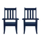 WestinTrends Malibu Outdoor HDPE Plastic Preschool Toddler Rocking Chairs (Set of 2)