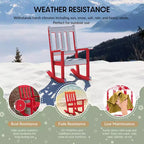 WestinTrends Malibu Outdoor HDPE Plastic Preschool Toddler Rocking Chairs (Set of 2)