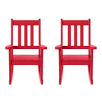 WestinTrends Malibu Outdoor HDPE Plastic Preschool Toddler Rocking Chairs (Set of 2)