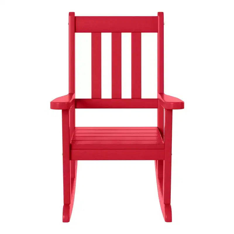 WestinTrends Malibu Outdoor HDPE Plastic Preschool Toddler Rocking Chairs (Set of 2)