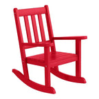 WestinTrends Malibu Outdoor HDPE Plastic Preschool Toddler Rocking Chairs (Set of 2)