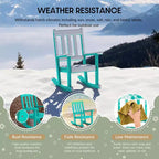 WestinTrends Malibu Outdoor HDPE Plastic Preschool Toddler Rocking Chairs (Set of 2)