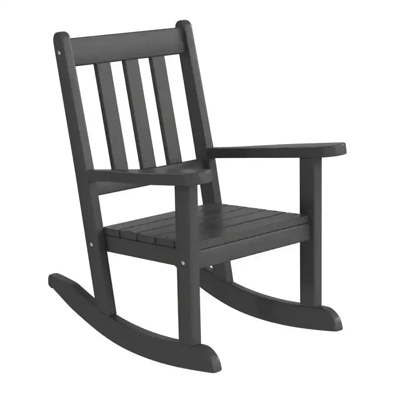 WestinTrends Malibu Outdoor HDPE Plastic Preschool Toddler Rocking Chairs (Set of 2)