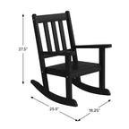 WestinTrends Malibu Outdoor HDPE Plastic Preschool Toddler Rocking Chairs (Set of 2)