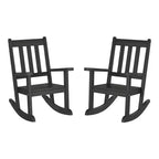 WestinTrends Malibu Outdoor HDPE Plastic Preschool Toddler Rocking Chairs (Set of 2)