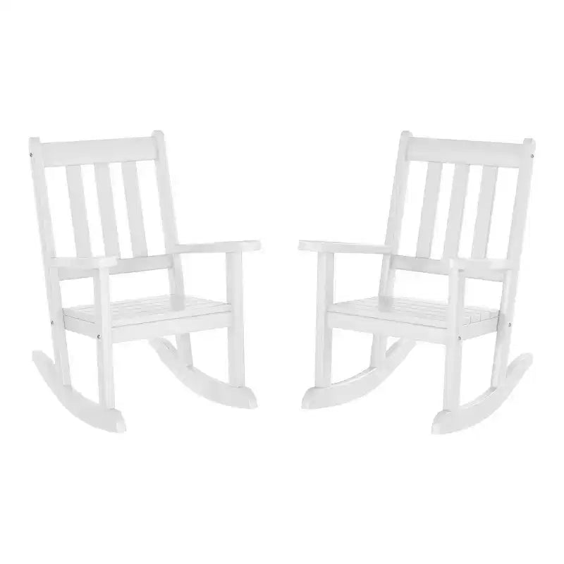 WestinTrends Malibu Sedie a dondolo per bambini prescolari in HDPE da esterno (set da 2)
