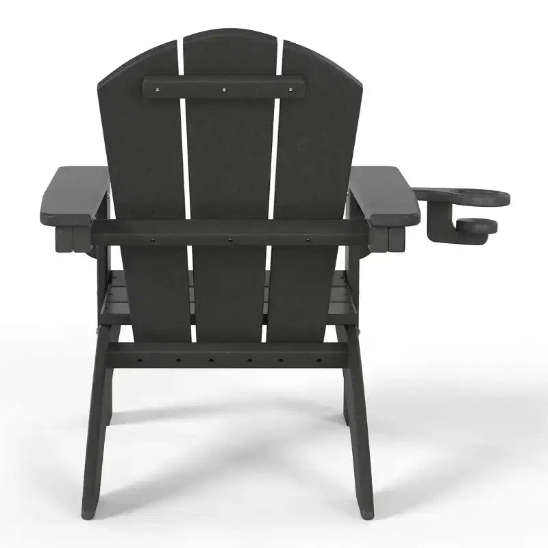 WestinTrends Malibu Kids Outdoor HDPE Plastic Adirondack Patio Chairs with Cup Holders (Set of 2)