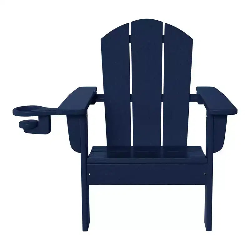 WestinTrends Malibu Kids Outdoor HDPE Plastic Adirondack Patio Chairs with Cup Holders (Set of 2)