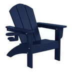 WestinTrends Malibu Kids Outdoor HDPE Plastic Adirondack Patio Chairs with Cup Holders (Set of 2)