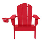WestinTrends Malibu Kids Outdoor HDPE Plastic Adirondack Patio Chairs with Cup Holders (Set of 2)