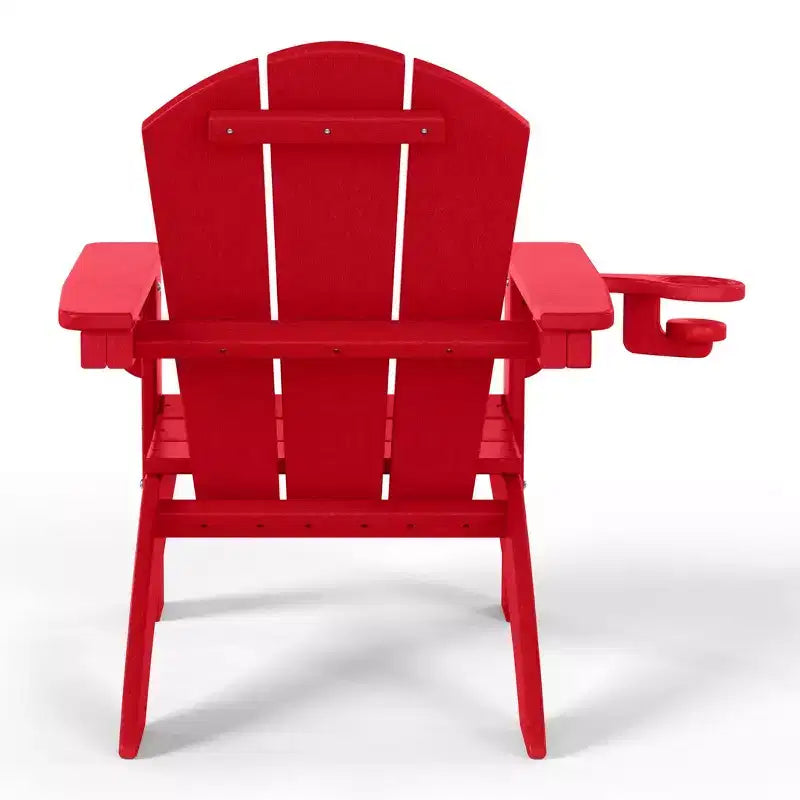 WestinTrends Malibu Kids Outdoor HDPE Plastic Adirondack Patio Chairs with Cup Holders (Set of 2)