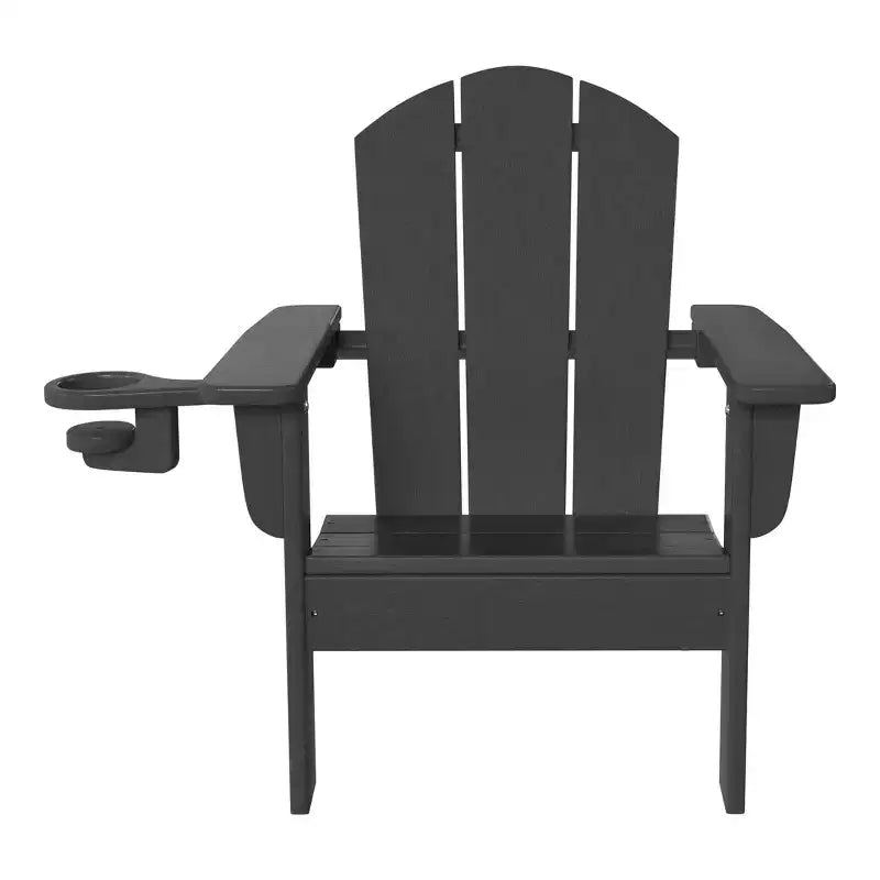 WestinTrends Malibu Kids Outdoor HDPE Plastic Adirondack Patio Chairs with Cup Holders (Set of 2)
