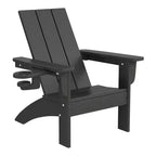 WestinTrends Ashore Sedie da patio moderne Adirondack per bambini in plastica HDPE da esterno con portabicchieri (set da 2)